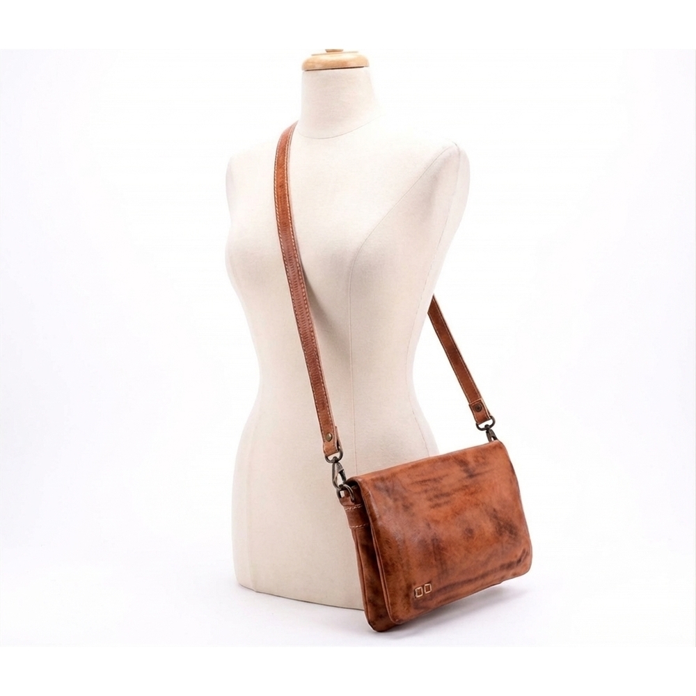 NEW BEDSTU cadence clutch in tan rustic